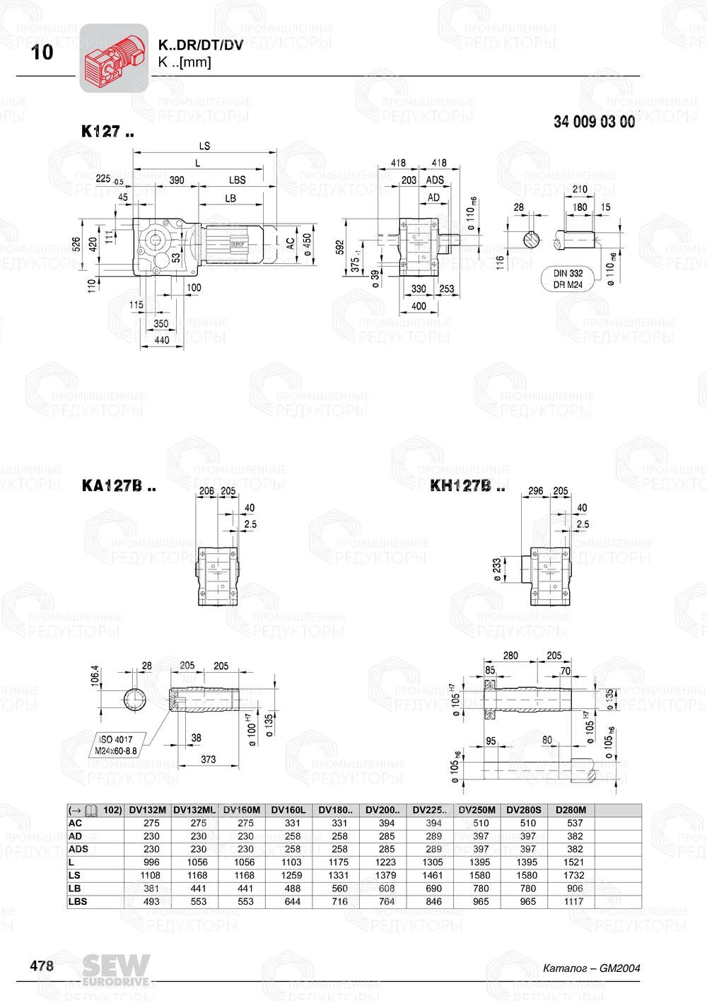 Мотор-редуктор Sew-Eurodrive K 127 Sew-eurodrive K 127